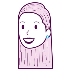 beautiful woman head avatar character