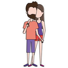 couple in love embraced