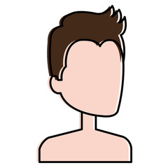 young man shirtless avatar character