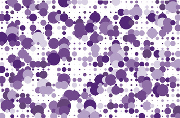 Dotted background with circles, dots, point different size, scale Halftone pattern Purple, violet color Vector illustration  