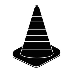 construction cones isolated icon
