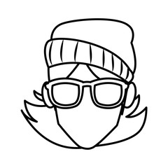 Faceless woman with glasses icon vector illustration graphic design