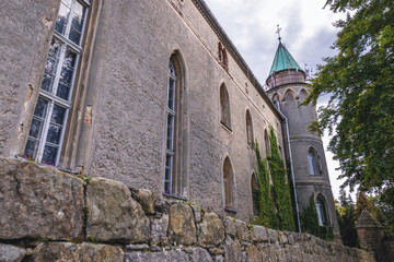 Walls of so called Forest Rock Castle near Szczytna town, Poland