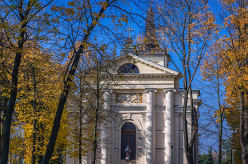 Fototapeta na wymiar St Anne Church in Zaborow, small village near Warsaw, Poland