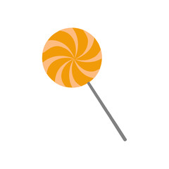 Candy on a stick icon. Halloween sign. Vector Illustration