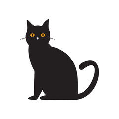 Fototapeta premium Cat icon. Halloween sign. Vector Illustration