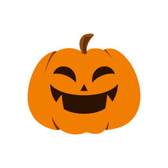 Pumpkin icon. Halloween sign. Vector Illustration