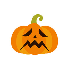 Pumpkin icon. Halloween sign. Vector Illustration