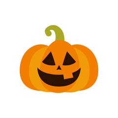 Pumpkin icon. Halloween sign. Vector Illustration