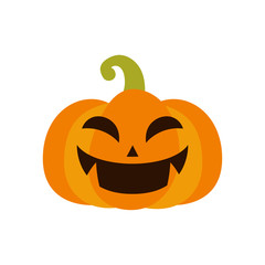 Pumpkin icon. Halloween sign. Vector Illustration