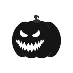 Pumpkin icon. Halloween sign. Vector Illustration