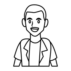 Man profile cartoon icon vector illustration graphic design