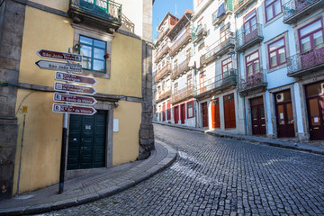 Beautiful cityscape, street in the historic center of Porto, Portugal, old town. A popular destination for traveling in Europe © olezzo