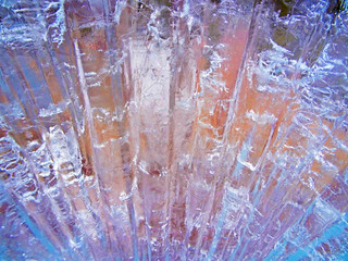 Colorful ice. Abstract ice texture.