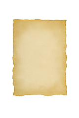 Obraz premium Podarty stary papier na białym tle