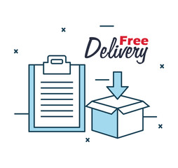 free delivery set icons