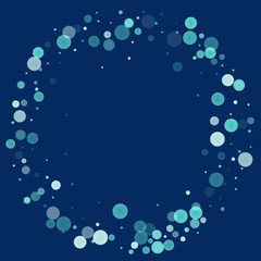 White glitter on a blue background. 