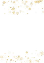 Gold Snow Falling on Black Background. 