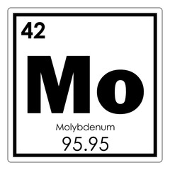 Obraz premium Molybdenum chemical element