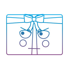 Fototapeta na wymiar kawaii christmas gift box ornament with bow