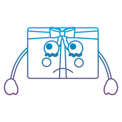 Fototapeta premium kawaii christmas gift box ornament with bow