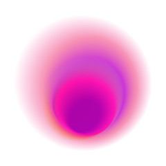  Purple blurred hole pattern. Violet radial spot with round rose colored vector texture. Pink gradient rings isolated on white background.