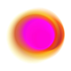  Pink gradient rings isolated on white background. Red blurred blot pattern. Orange radial spot with round yellow colored vector texture.