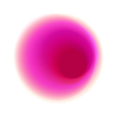   Magenta blurred hole pattern. Red radial spot with round rose colored vector texture. Pink gradient circle isolated on white background.