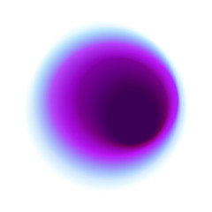  Purple blurred hole pattern. Blue gradient circle isolated on white background. Turquoise radial spot with round pink colored texture. - 188060791