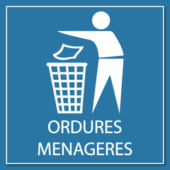 Logo ordures ménagères.