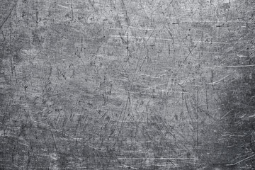 Worn metal sheet texture, steel background dark gray color