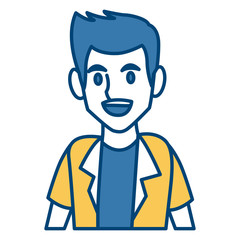 Man profile cartoon icon vector illustration graphic design