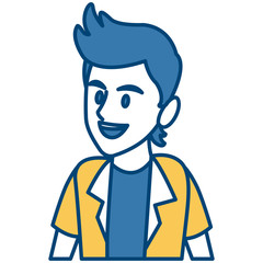 Man profile cartoon icon vector illustration graphic design