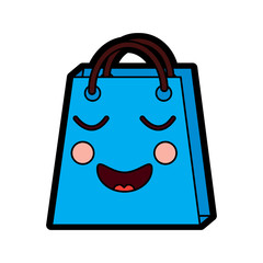 shopping bag character kawaii style