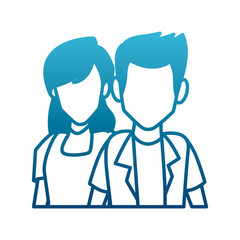Obraz na płótnie Canvas Couple of friends cartoon icon vector illustration graphic design