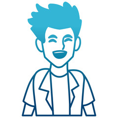 Man profile cartoon icon vector illustration graphic design