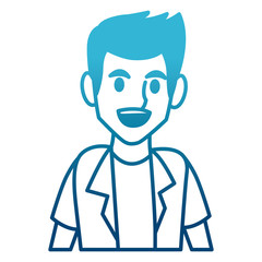 Man profile cartoon icon vector illustration graphic design