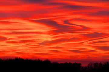 Sunset of fire