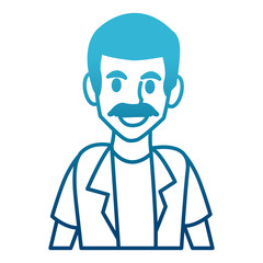 Obraz na płótnie Canvas Man profile cartoon icon vector illustration graphic design
