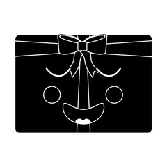 kawaii christmas gift box ornament with bow