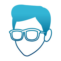 Faceless man with glasses icon vector illustration graphic design