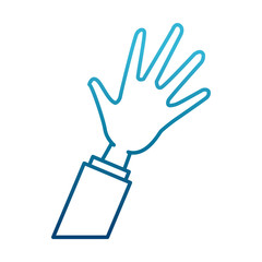 Business hand open icon vector illustration graphic design