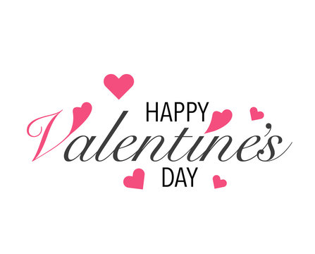 Valentines Day Lettering Background. vector