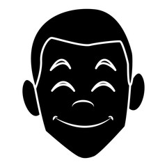 Man face smiling cartoon icon vector illustration graphic design