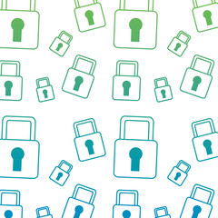 security data information padlock seamless pattern