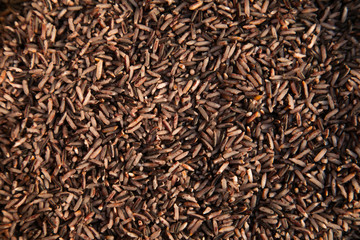 Organic red jasmine rice background, Food background