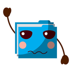 folder file document kawaii character