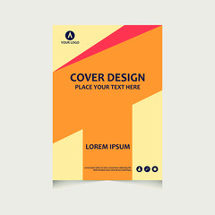 Annual report, flyer, presentation, brochure. Front page, book cover layout design. Design layout template in A4 size . Annual report cover template