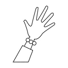 Obraz premium Woman hand with bracelet icon vector illustration graphic design