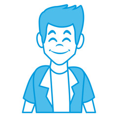 Man profile cartoon icon vector illustration graphic design